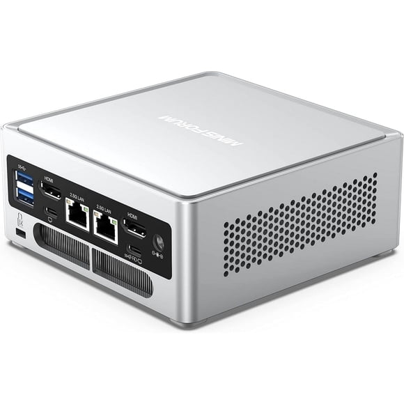 MINISFORUM NAB6 Lite Mini PC Core i5-12600H(12C/16T, up to 4.5 GHz) Mini Computer 32GB RAM + 512GB SSD, 2xHDMI + 2xUSB-C 4K@60Hz Outputs, 2x2.5G LAN, 4xUSB3.2, Intel Iris Xe Graphics Desktop Computer