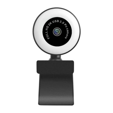 Caméra Web 2k avec microphone Lumière - web cam pour Bureau / Ordinateur Portable / PC /, web 5MP Auto Focus