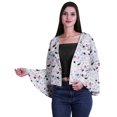 thumbnail image 1 of Moomaya Open Front Printed Full Bell Sleeve Short Summer Shrug Cardigan For Women, 1 of 1
