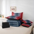 thumbnail image 4 of YST Navy Blue and Red Gradient Comforter Set, 7-Piece, Aesthetic Ombre, Full, 4 of 4