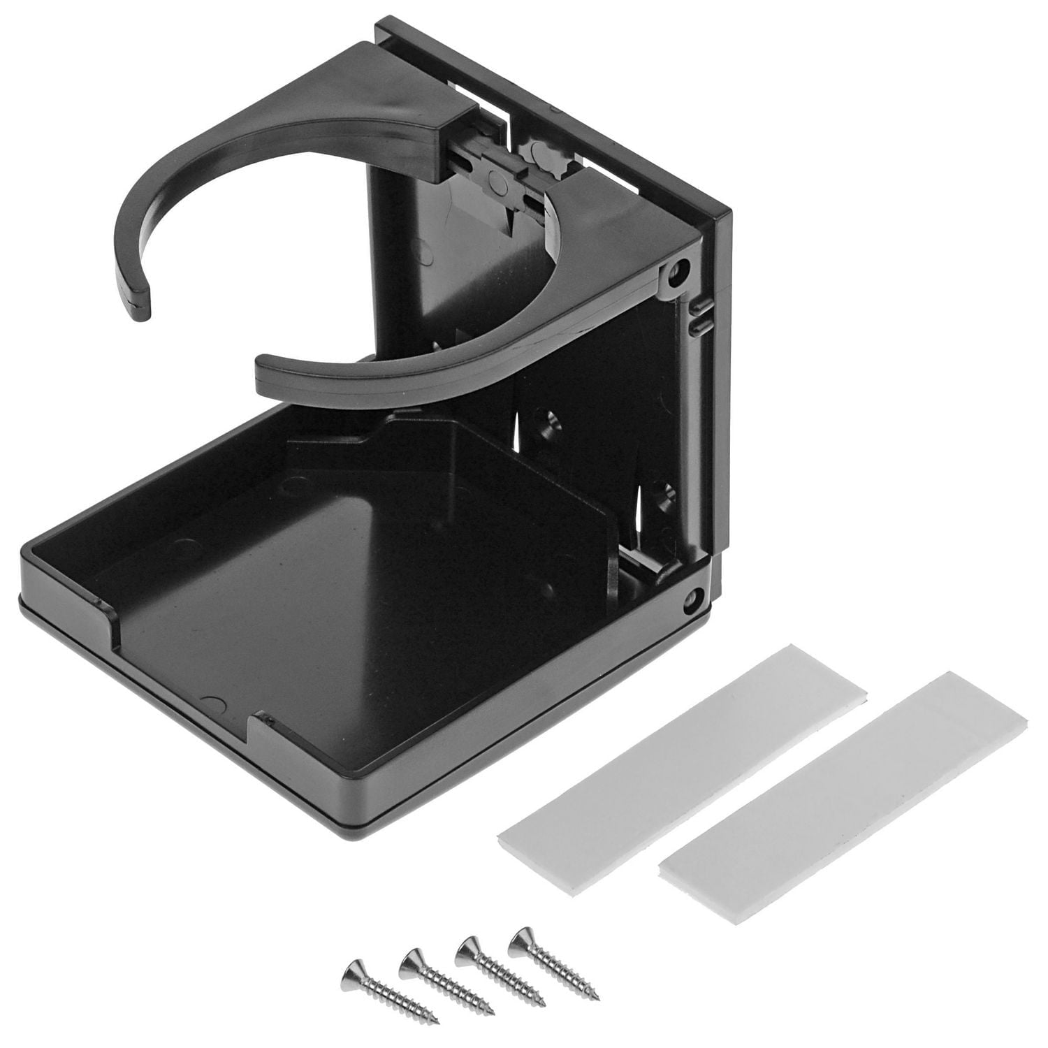 Blue Dog Marine Adjustable Fold-Up Drink Holder - Cup holder for Cars, Trucks, RVs, Vans, Boat Marine Caravan - Black