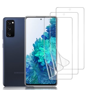 ZYQEEE [3 Pack] Protecteur d'écran clair pour Samsung Galaxy S20 FE 6.5", HD Film hydrogel doux TPU Film de protection, [empreinte digitale de soutien] [Couverture courbe]