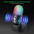thumbnail image 3 of HLONK Gaming USB Microphone for PC PS5  Condenser Mic with Qui Mute  RGB Indicator  Tripod d  Pop Filter  Sho Mount  Gain Control for Streaming Discord Twitch Podcasts Videos, 3 of 10