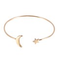 thumbnail image 2 of Bracelet, Femmes Bracelets Ouverts Réglables avec des Bijoux Minimalistes de Mode en Forme d'Étoile de Lune, 2 of 8