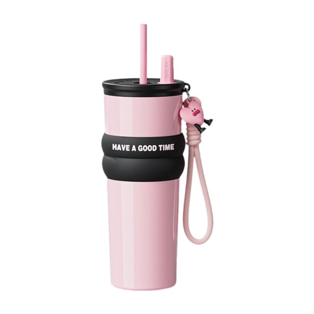 GROWTH TANK Gobelet Isolé Cadeaux pour Femmes Hommes Réutilisable 710 ml pour Extérieur Voiture Camping Rose