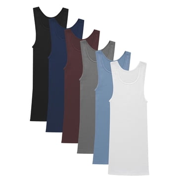 Débardeur côtelé Hanes pour hommes, débardeur de maillot de corps en coton,