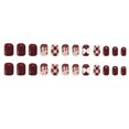 thumbnail image 5 of HLONK 24Pcs Gel Press on Nails  Gel French Long Fake Nails  Press on Tips With Glue  Rhinstone with Butterfly  NO.13, 5 of 5
