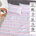 thumbnail image 2 of Ruvanti 100% Cotton Sheets - Crispy Cooling Percale Sheets For Twin Size Bed, Breathable & Durable Twin Sheet Set, 16 Inches Deep Pocket Sheets, Times, 3 Pieces, 2 of 5