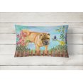 thumbnail image 2 of Carolines Treasures CK1223PW1216 Shar Pei Spring Canvas Fabric Decorative Pillow, 2 of 3
