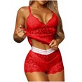 thumbnail image 1 of Birdeem Ensemble de Pyjama Aguichant en Dentelle avec Nœud pour Femmes, 1 of 4