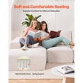 thumbnail image 2 of VEVOR Modular Sectional Sofa L Shaped Cloud Couch with Chaise and Cushion Beige, 2 of 9