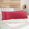 thumbnail image 1 of PiccoCasa 2Pcs Body Pillowcases Microfiber Pillow Covers, Standard Burgundy, 1 of 9