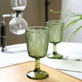 thumbnail image 3 of GUOOL Gobelet en Verre Texture Embossée Verres à Boisson Tasse à Liqueur pour Fête Vert, 3 of 9
