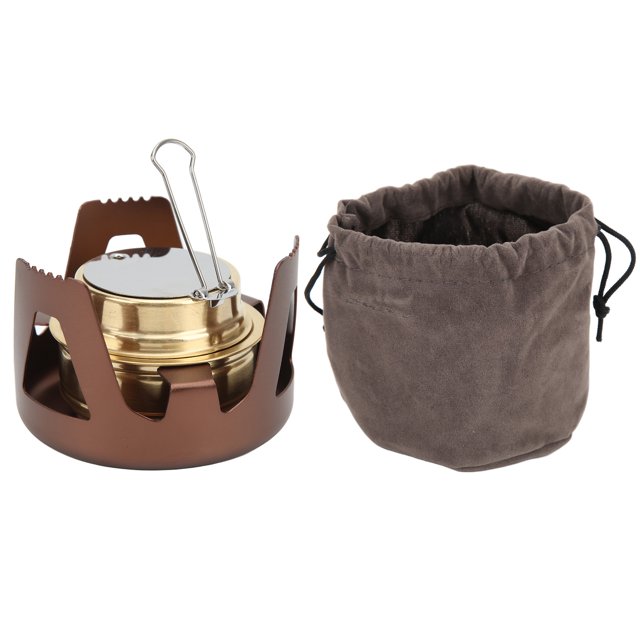 Mini Réchaud à Dos, Haute Efficacité de Combustion Éco-Friendly Mini Portable pour l'Activité de Plein Air Brun