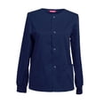 thumbnail image 1 of Womens Scrub Jacket Workwear Snap Front Warm-up Scrubs Jacket, 1 of 4