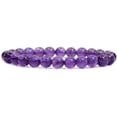 thumbnail image 1 of Natural Dream Light Amethyst Gemstone 8mm Round Beads Purple Crystal Stretch Bracelet 7 Inch, 1 of 4