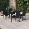 thumbnail image 1 of vidaXL 5 Piece Garden Dining Set Black, 1 of 5