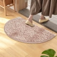 thumbnail image 4 of Half Round Water Absorbing Non-Slip Carpet Mat for Bathroom and Bedroom 40x60cm Soft Microfiber Area Rug with Rubber Backing Easy Care and Stylish Design, 4 of 6