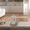 thumbnail image 3 of Led Cylinder Glass Stand With Wooden Base Reindeer Branch, 3 of 3
