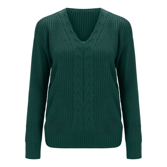 2025 Ladies Autumn and Winter Clothes for Women Long Sleeve Solid Color Long Lightweight Sweaters V Neck Slim Fit Sweat Shirt for Woman Twist Knitted Pullover Poncho Sweater Women Sweater