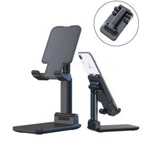 Support de bureau pliable pour tablette de téléphone intelligent - noir
