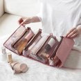 thumbnail image 3 of CAROOTU Cosmetic Bag Female Portable Large-Capacity Storage Bag Folding Travel Storage, 3 of 6