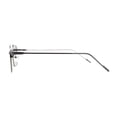 thumbnail image 4 of Mens Old School Double Bridge Narrow Rectangle Metal Rim Sunglasses Gunmetal Smoke, 4 of 4