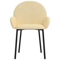 thumbnail image 2 of vidaXL Dining Chairs 2 pcs Cream Velvet, 2 of 5