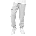 thumbnail image 1 of MIASHUI Girls Sweatpants Unisex Children Cargo Pants Kids Solid Color Trousers,Light Gray,9-10 Years, 1 of 4