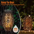 thumbnail image 3 of Jinsinto Solar Lights Outdoor Garden - Led Flower Waterproof Decorative Metal Light For Porch Garden Outdoor Led Solar Powered Fairy Landscape Lights Pathway, 3 of 5