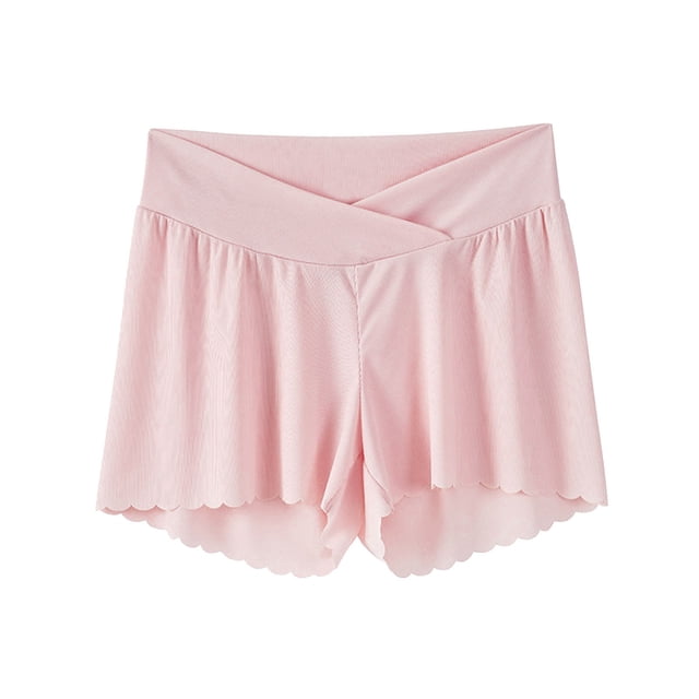 FAIWAD Maternity Crossover Shorts Soft Stretchy Full Coverage Breathable Boyshorts for Under Dresses