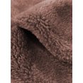 thumbnail image 4 of LUXUR Ladies Full Zip Sherpa Jackets Drawstring Holiday Overcoats Brown 2XL, 4 of 4