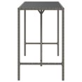 thumbnail image 2 of vidaXL Bar Table with Glass Top Grey 180x70x110 cm Poly Rattan, 2 of 4