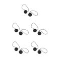 thumbnail image 1 of yingyy 1/2/3/5 2 Pieces Curtain Tieback Round Polyester Replacement Simple Style Household Kitchen Sunshade Drape Fixing Fastener Black 5PCS, 1 of 6