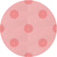 thumbnail image 1 of Ahgly Company Machine Washable Indoor Round Transitional Red Area Rugs, 6' Round, 1 of 7