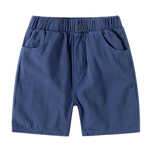 Kids Shorts Boys Elastic Waist Drawstring Pull-On Summer Shorts Baby Boy Essentials 4-5 Years