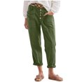 thumbnail image 2 of RXIRUCGD Pantalon Ample Décontracté d'Été pour Femme en Coton et Lin à Boutons, Vert Armée, Taille : S, 2 of 6