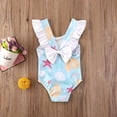 thumbnail image 4 of Baby Girl Swimwear Shell Ruffle Bow Bikini Swimsuit Swimming Suit Clothes Bathing Suit, 4 of 8