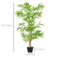 thumbnail image 3 of Outsunny Ensemble de 2 Bambou Artificiel, Plante Décorative Factice de 5 Pi en Pot, 3 of 10