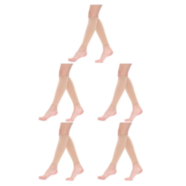 Maytalsory Bas de Compression pour Femmes Hommes Confort et Léger Résistance aux Impacts Couleur Peau L 5Ensemble