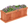 thumbnail image 1 of Costway 28 Inch Wooden Flower Planter Box Garden Yard Decorative Window Box Rectangular, 1 of 10