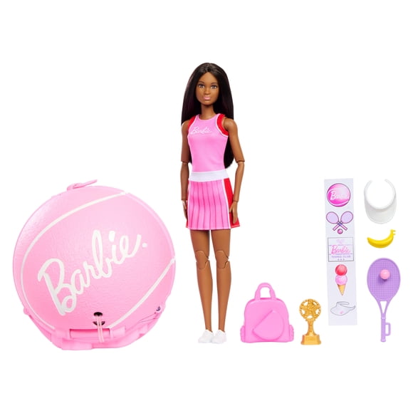 Barbie Poupée Barbie Joueuse de Tennis Balle Surprise