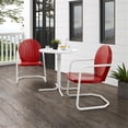 thumbnail image 2 of Crosley Furniture Griffith Ensemble Bistro d'Extérieur en Métal de 3 Pcs, Fini Rouge Vif Lustré, 2 of 5