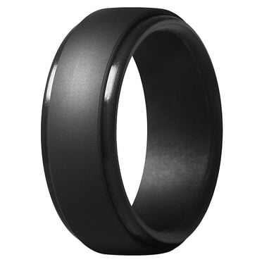 XZNGL Personnalité Silicone Métallique Souple Bagues de Mariage Doubles pour Hommes Bague Bijou Cadeau