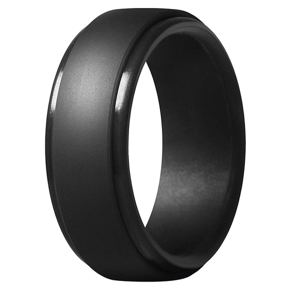 Personality Metallic Silicone Soft Mens Double Wedding Rings Ring Jewelry Gift