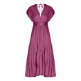 thumbnail image 4 of Robes d'Été pour Femmes 2023 Robes pour Femmes Liquidation Robe Élégante pour Femmes à Col en V Ample Sans Manches à Fermeture Éclair Sans Manches Dos Nu, 4 of 7