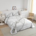 thumbnail image 3 of Marble Bedding Set Stone Pattern Comforter Set White Grey Marble Print Quilt Retro Style Artwork Design Bedding Comforter Sets Full Size For Kids Teens Bedroom Decor,Gray, 3 of 7