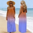 thumbnail image 2 of NSLGXD Robes de Plage pour Femmes Mode Couleur Dégradée Robe Sans Manches Décontractée Dos Nu Bretelles Spaghetti Été Longues Robes Robe Violette, Taille P-3TG, 2 of 10