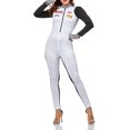 thumbnail image 1 of Diconna Costume de Coureuse pour Femmes, Combinaison Patchwork à Manches Longues Zippée, Costume de Cosplay d'Halloween, 1 of 8