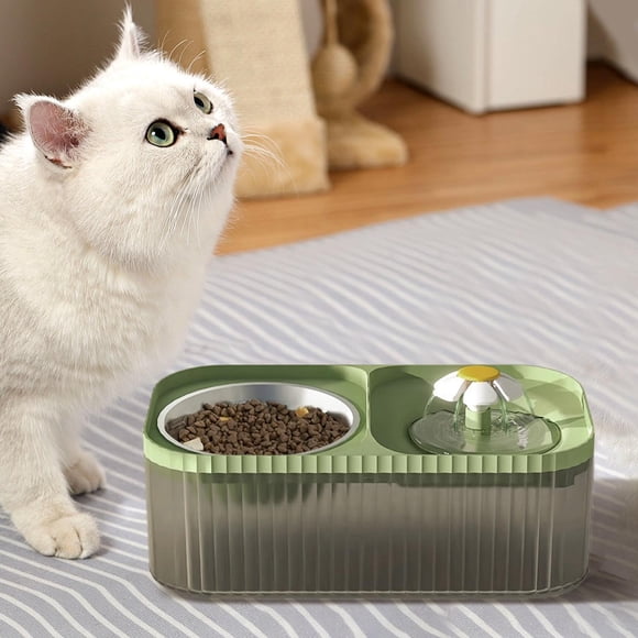 Automatic Pet Water and Food Dispenser, Large Capacity Dog Cat Feeder, Dry Wet Separation, Pet Water Dispenser, Automatic Pet Feeding Station, Indoor Outdoor Pet Feeder, Travel Pet Feeder